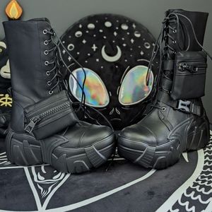 Poster Grl Worth The Hype Utility Boots Dolls Kill Platform Festival